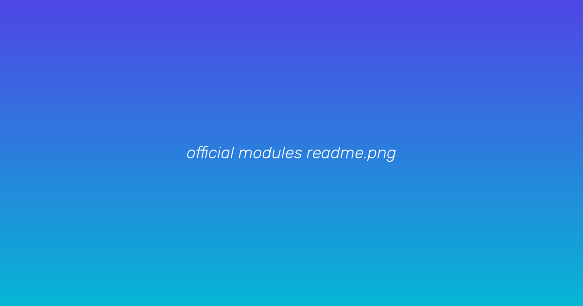 Official Modules README