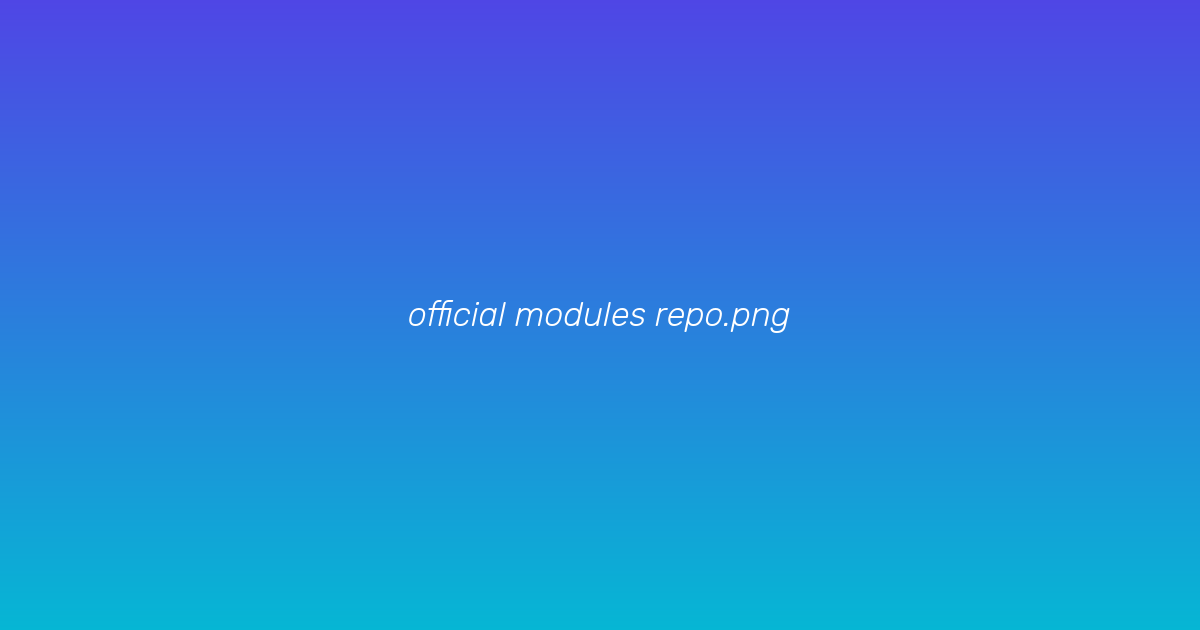Official Modules Repository