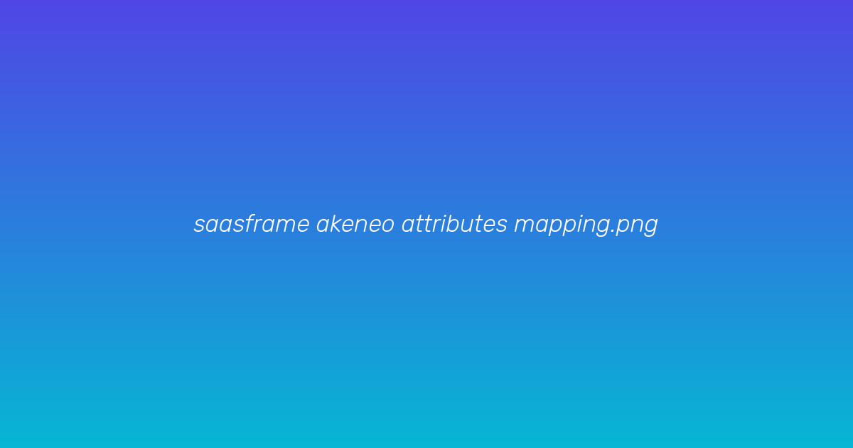 Attribute mapping overview