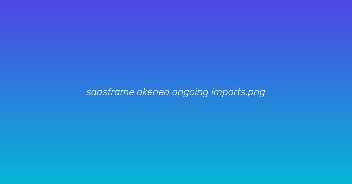 Ongoing imports with progress