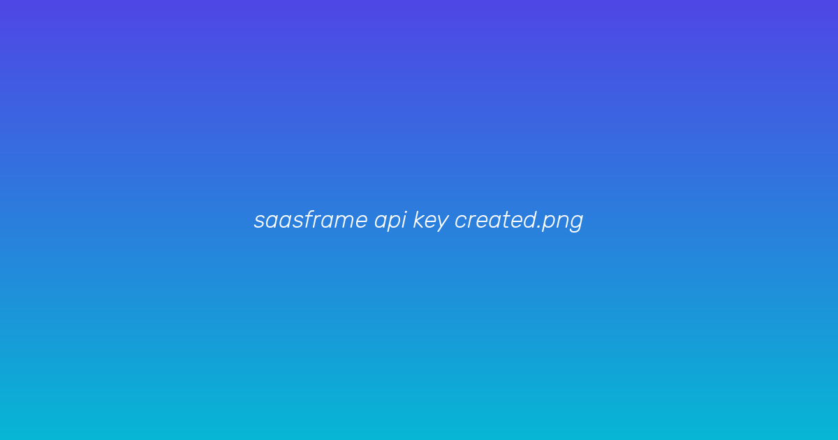 API key created modal