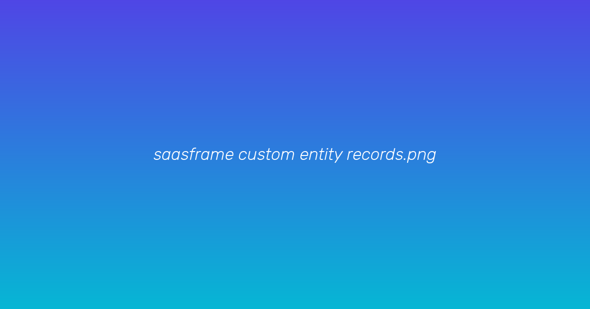 Custom entity list