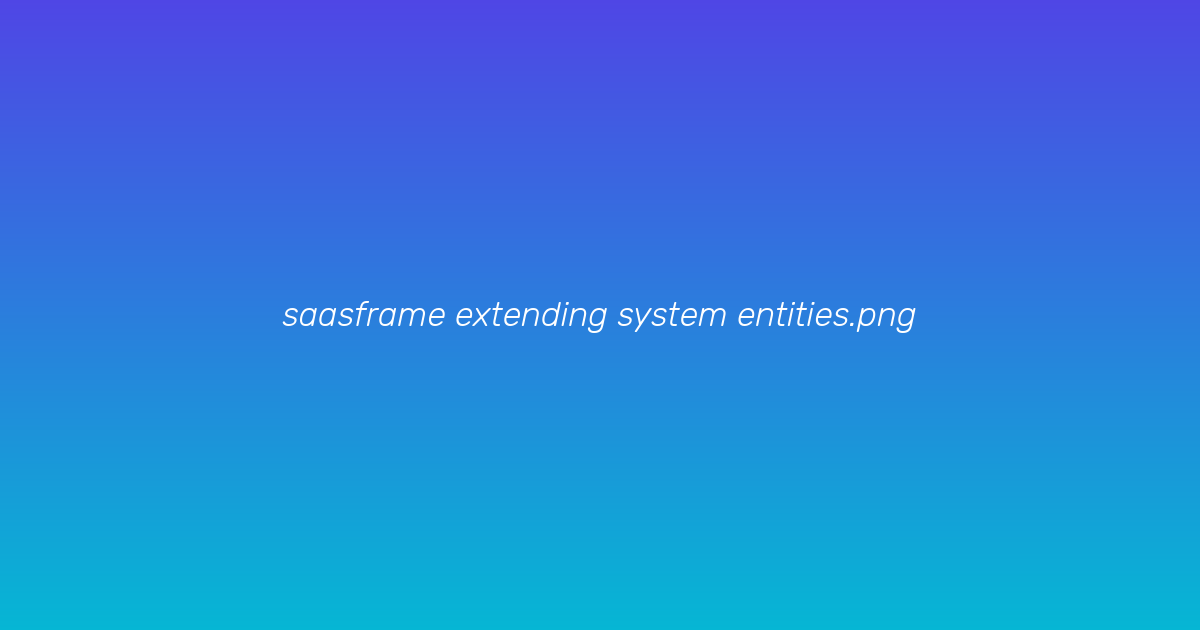 Extending system entities with user fields