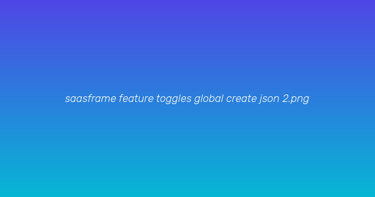 Creating a global feature toggle