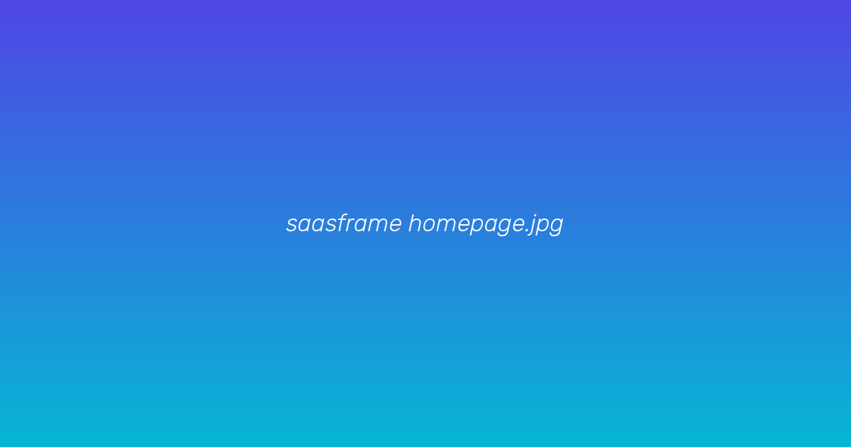 Open Saasframe UI hero