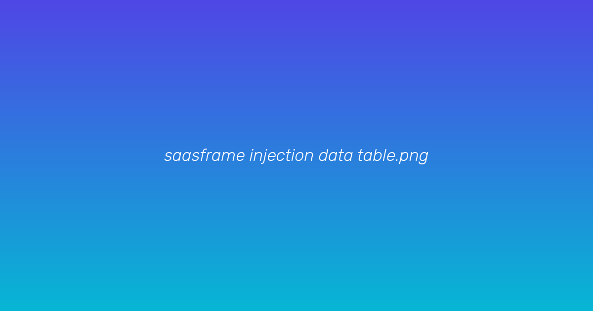 Injected data table widget in products list