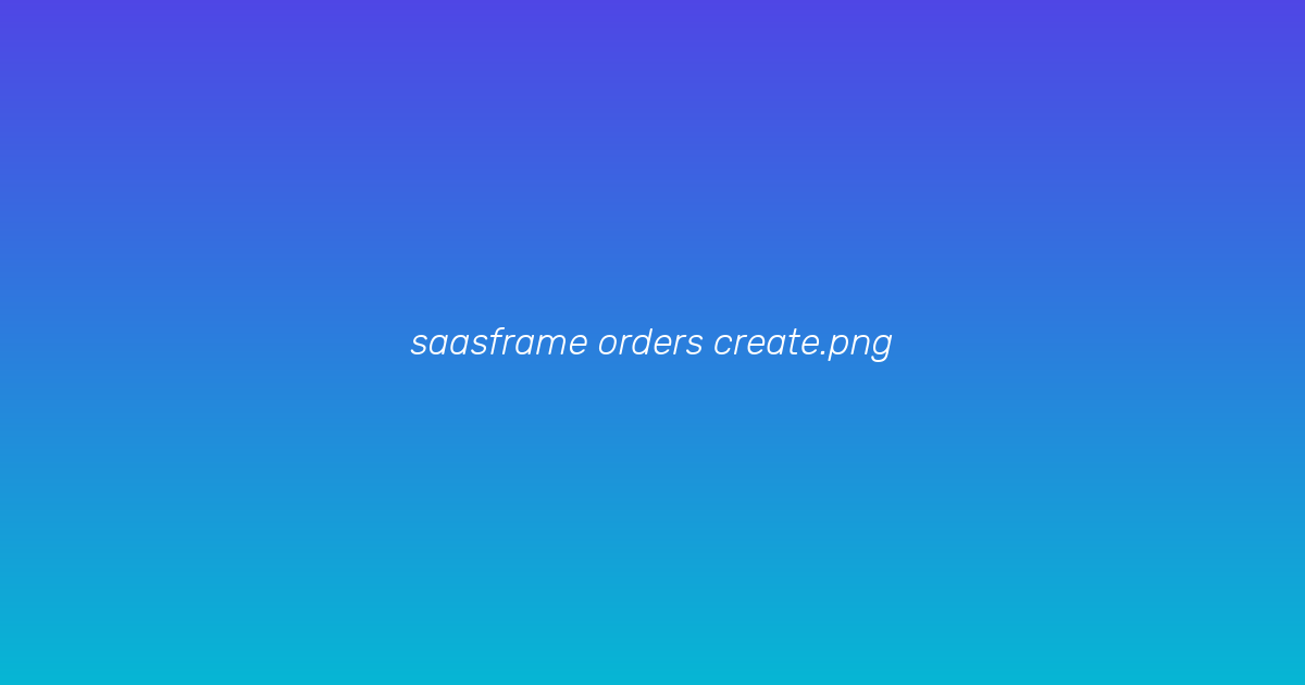 Create order form