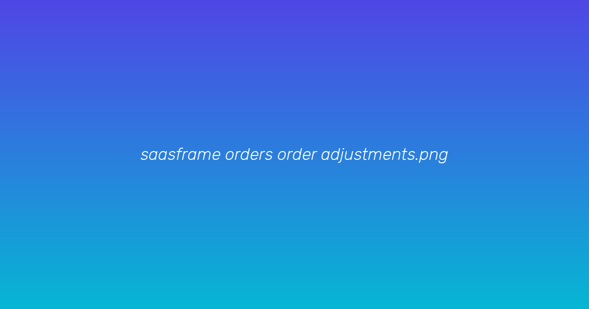 Adjustments tab