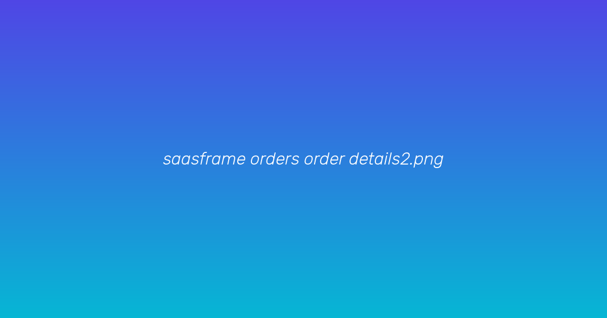 Order detail inline edits