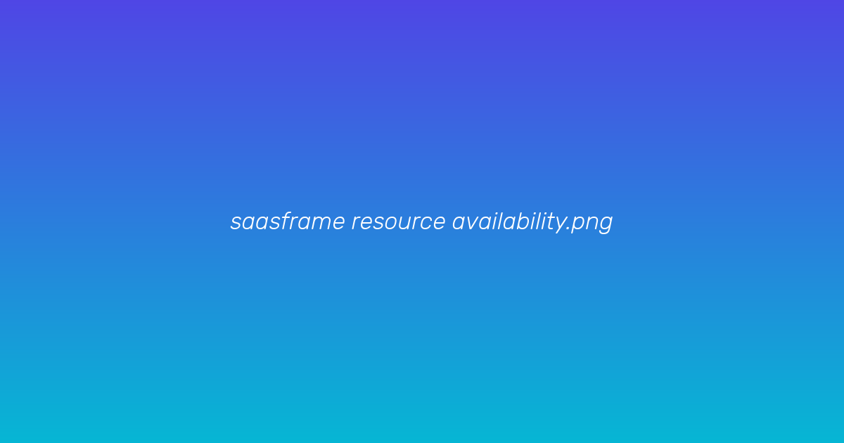Resource availability editor