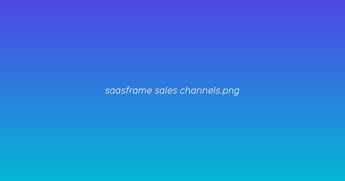 Sales channels list