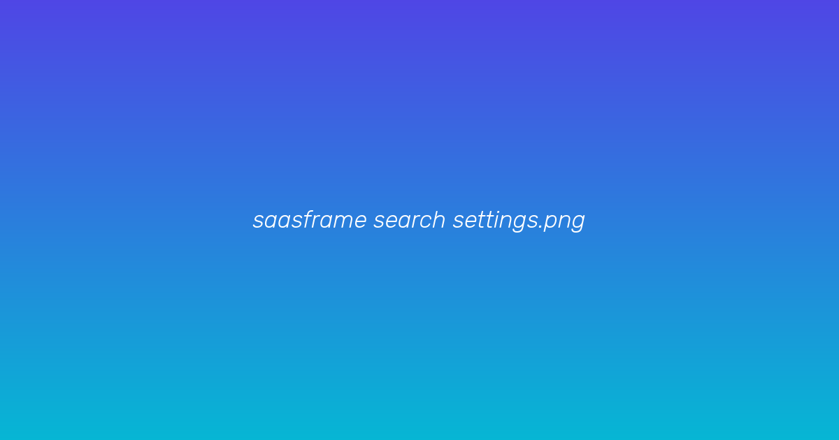 Search settings page