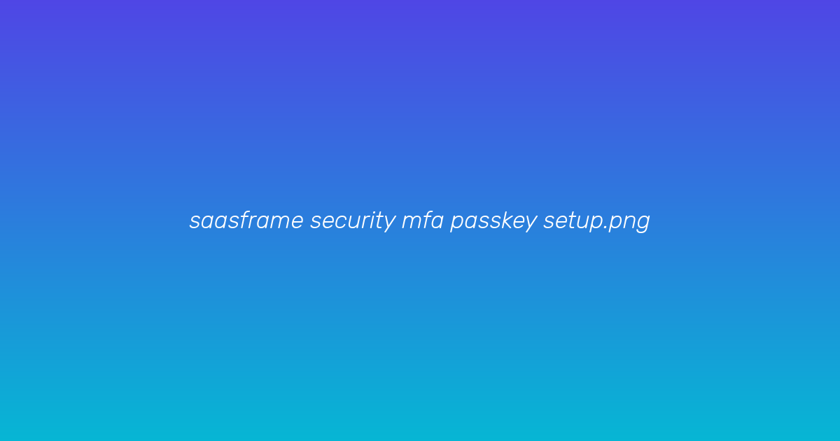 Passkey provider setup