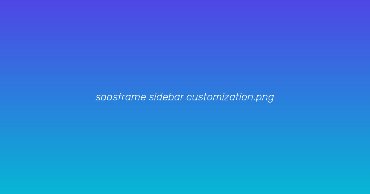 Sidebar customization with renamed groups and hidden links