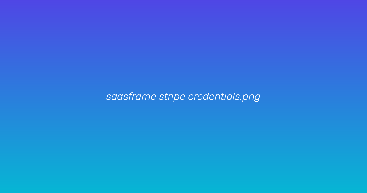 Stripe credentials