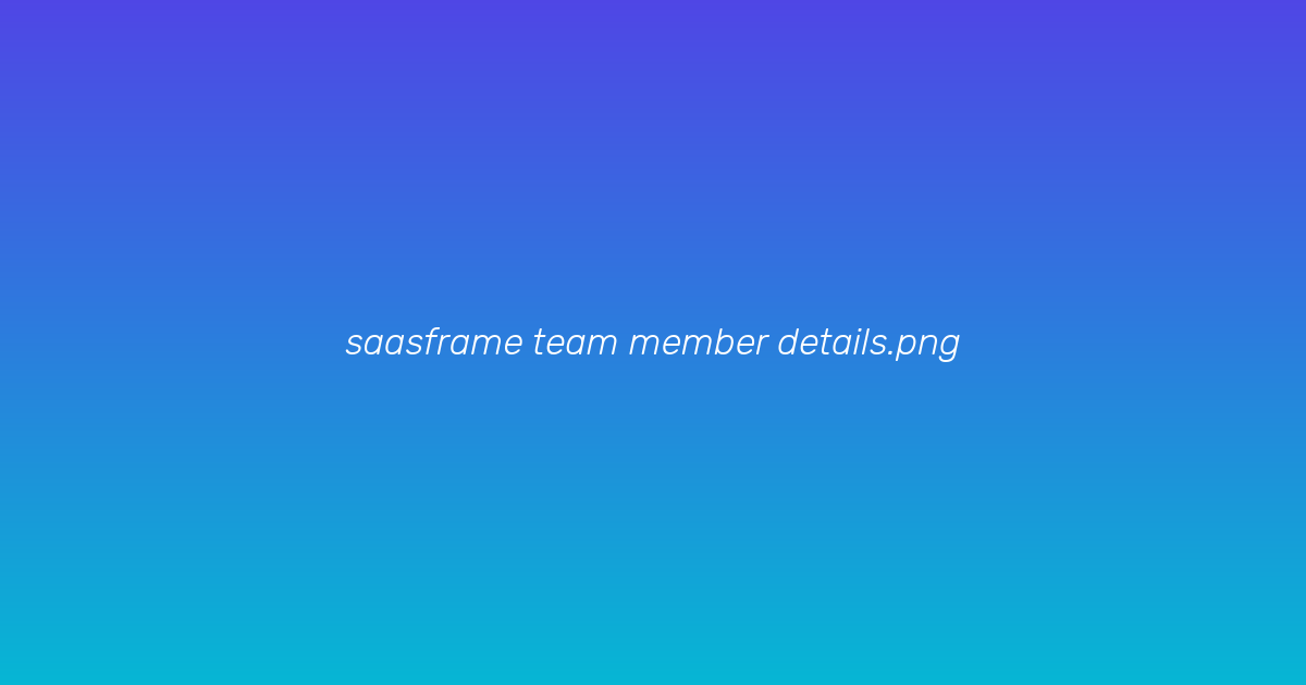 Team member detail view
