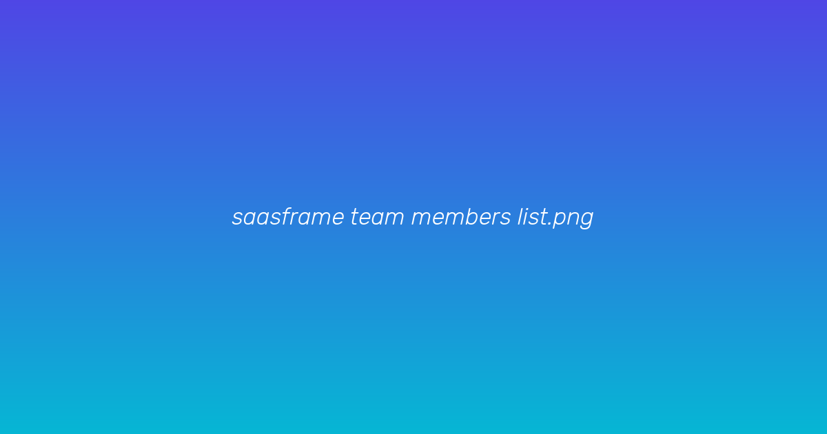 Team members list