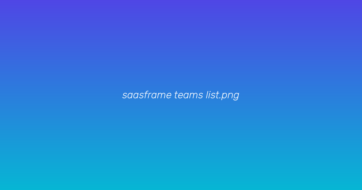 Teams list
