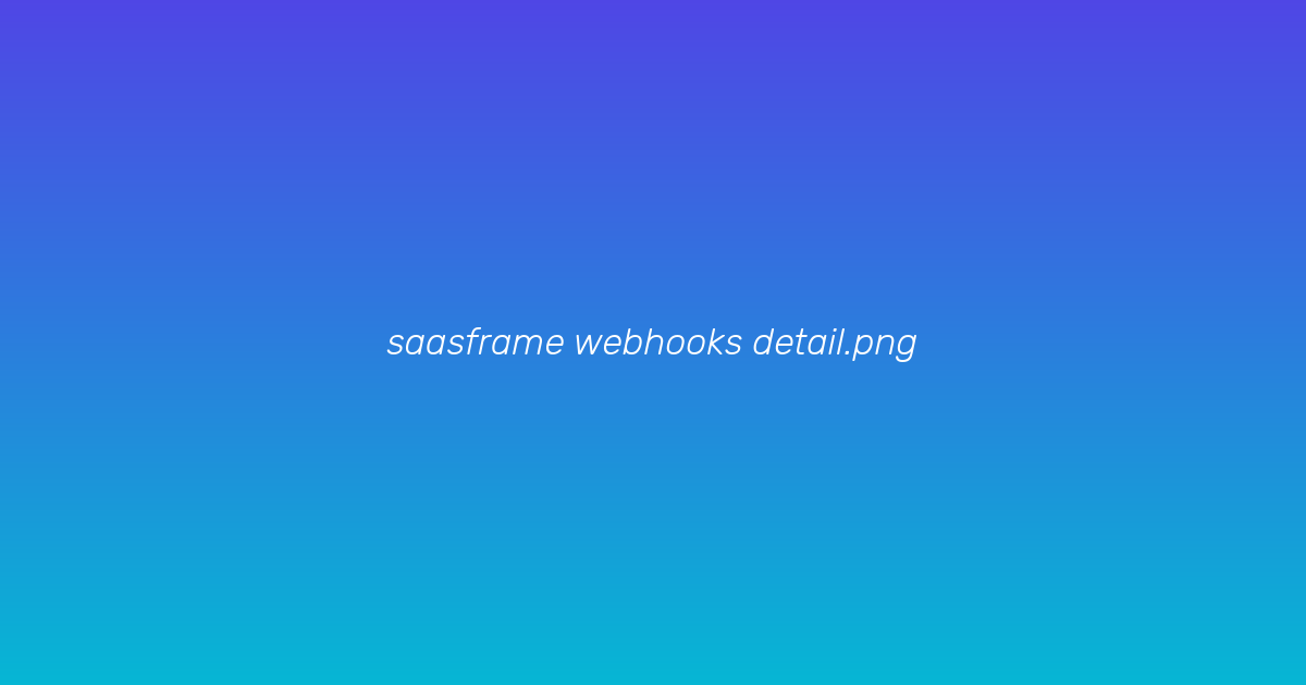 Webhook detail page