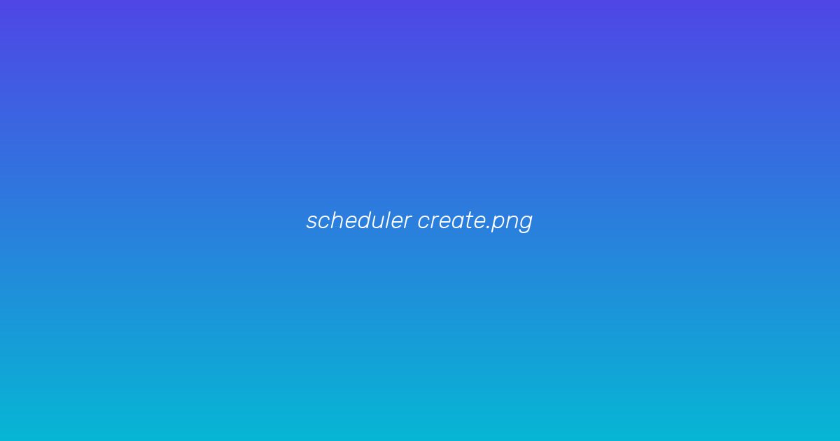 Create Schedule Form